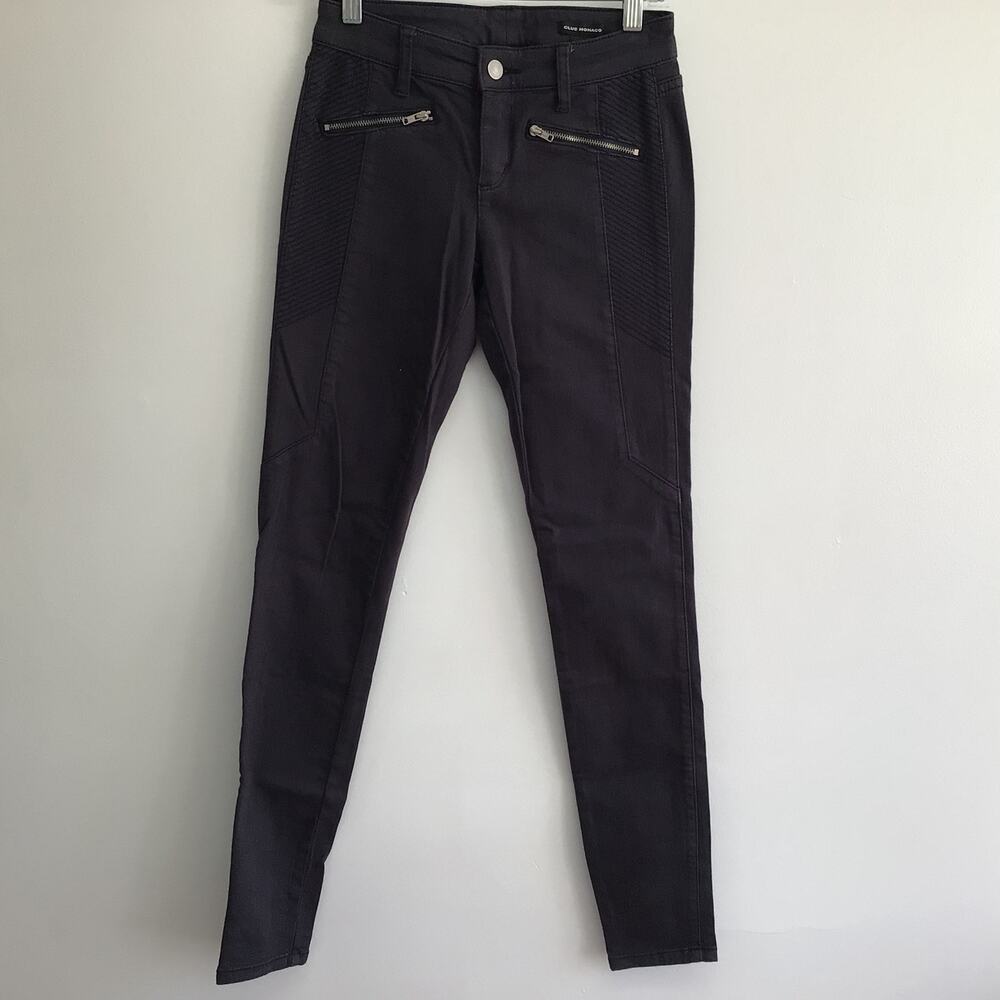 Club Monaco Moto Gray Jeans Sz 00